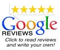 Click to read Google reviews and write your own button