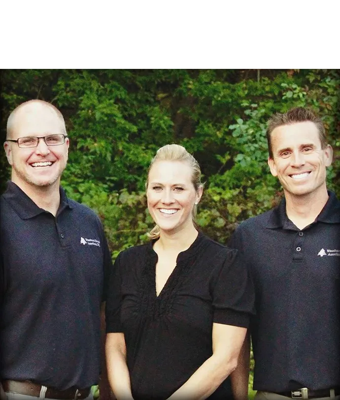 Left to right Dr. Robert Bennot, Dr. Anna Schaffer, and Dr. Darren Stelter of Waushara Dental Associates S.C.